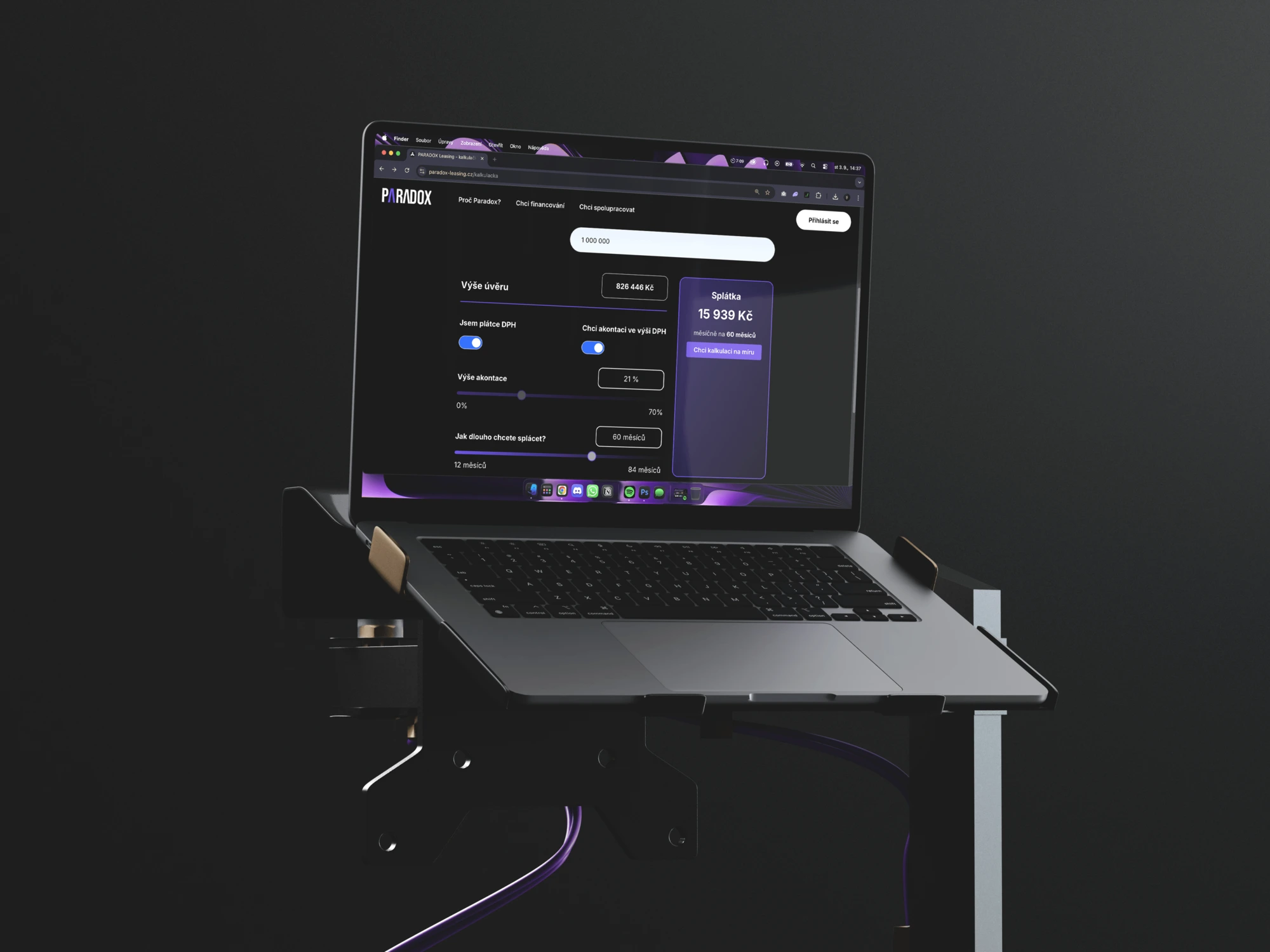 Anuitní kalkulačka Macbook